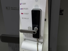 قفل الباب الذكي بدون مفتاح بطاقة NFC / IC تفتح الشاشة اللمسية لوحة مفاتيح الفندق APP