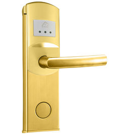 بطاقة قفل الباب الإلكتروني الحديث من سبيكة الزنك / مفتاح مفتوح مع التشطيب الذهبي PVD
