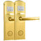 بطاقة قفل الباب الإلكتروني الحديث من سبيكة الزنك / مفتاح مفتوح مع التشطيب الذهبي PVD