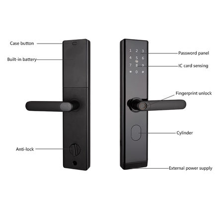 WiFi TTLOCK قفل باب ذكي بصمة أصابع بيومترية مقفل الباب الرقمي بدون مفتاح