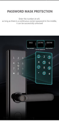 WiFi TTLOCK قفل باب ذكي بصمة أصابع بيومترية مقفل الباب الرقمي بدون مفتاح