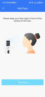 الألومنيوم التجاري القفل الذكي التعرف على الوجه الفيديو القط العين النخيل الوردة فتح IP65