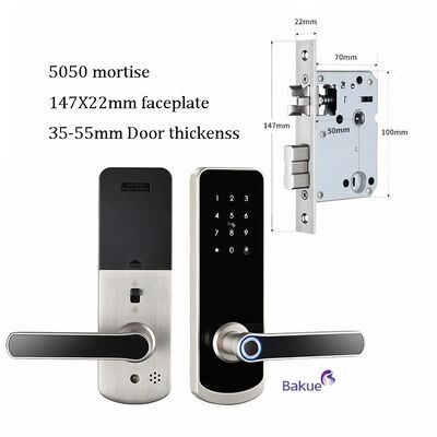 جهاز تحكم المفاتيح الكهربائية من نوع RFID قفل الباب يحتوي على مفتاح ميكانيكي دائم لجهاز التحكم في الوصول لبيئات مختلفة