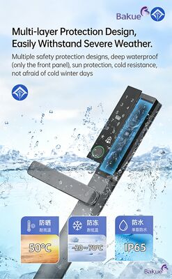 قفل الباب من الألومنيوم مع 4 أجزاء من نظام تحكم الوصول الذي يعمل على بطارية AA للحماية المحسنة